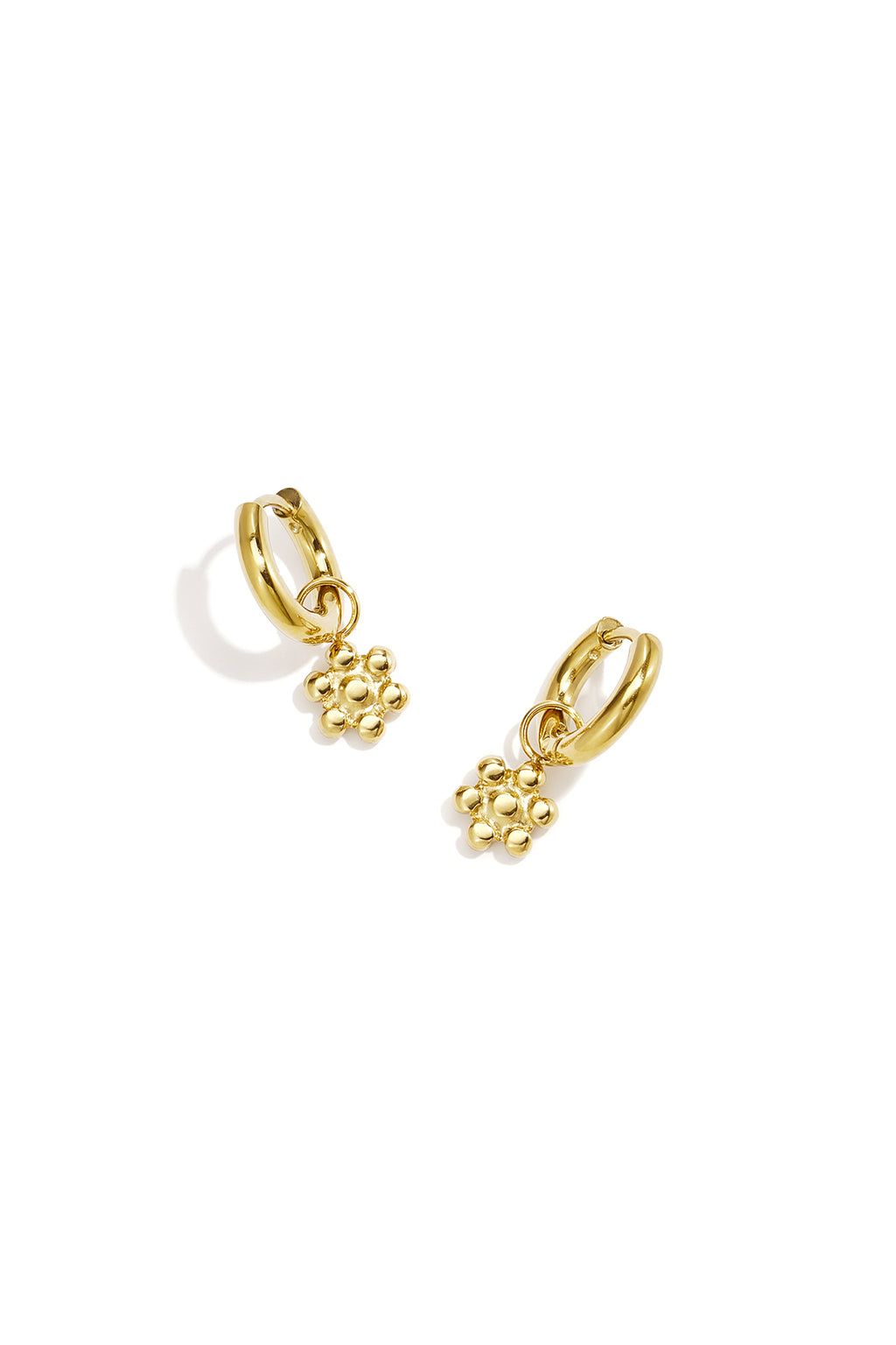 Stainless Steel Drop Earrings Flower Simple Daily Simple Series Women's jewelry