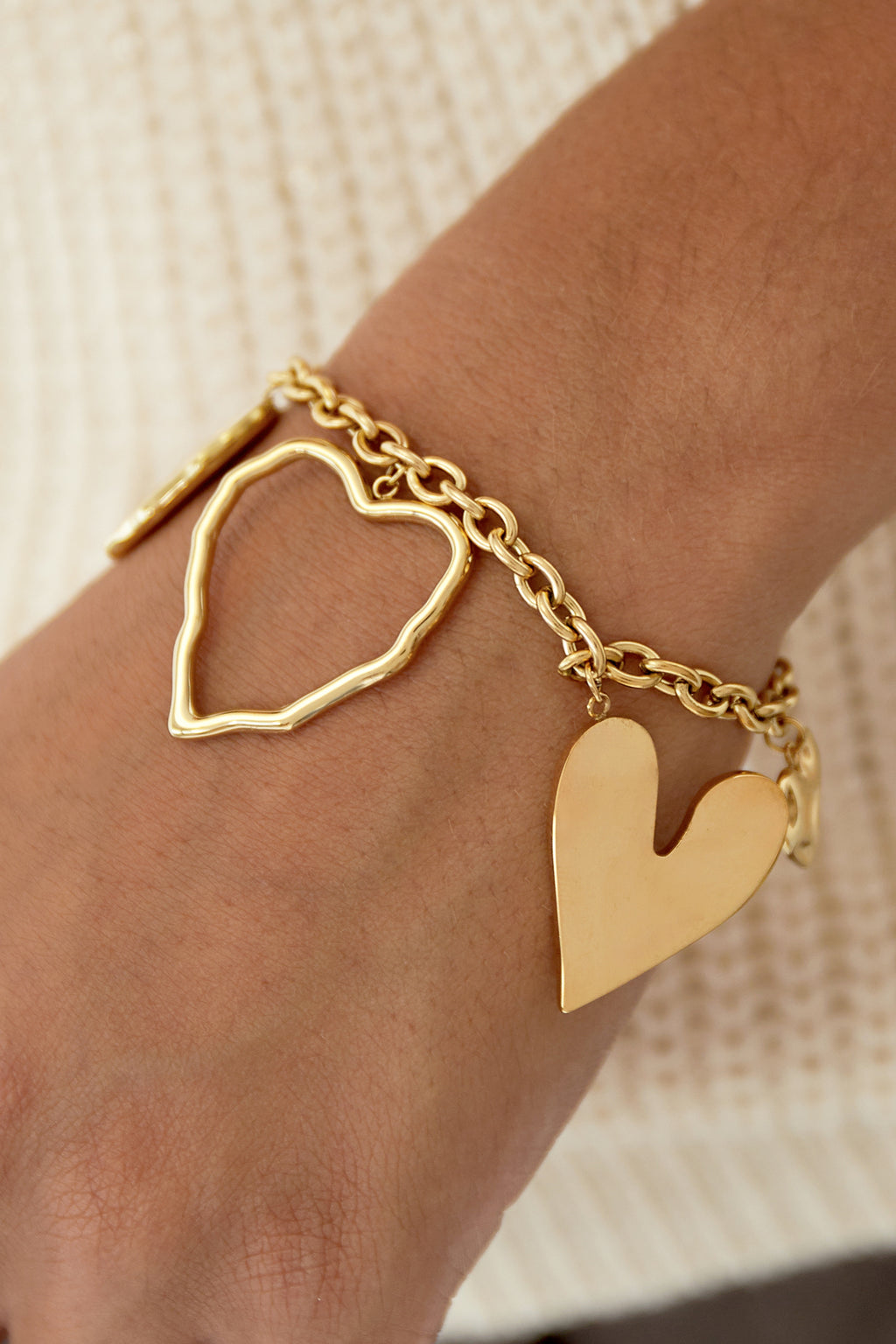 heartful statement bracelet
