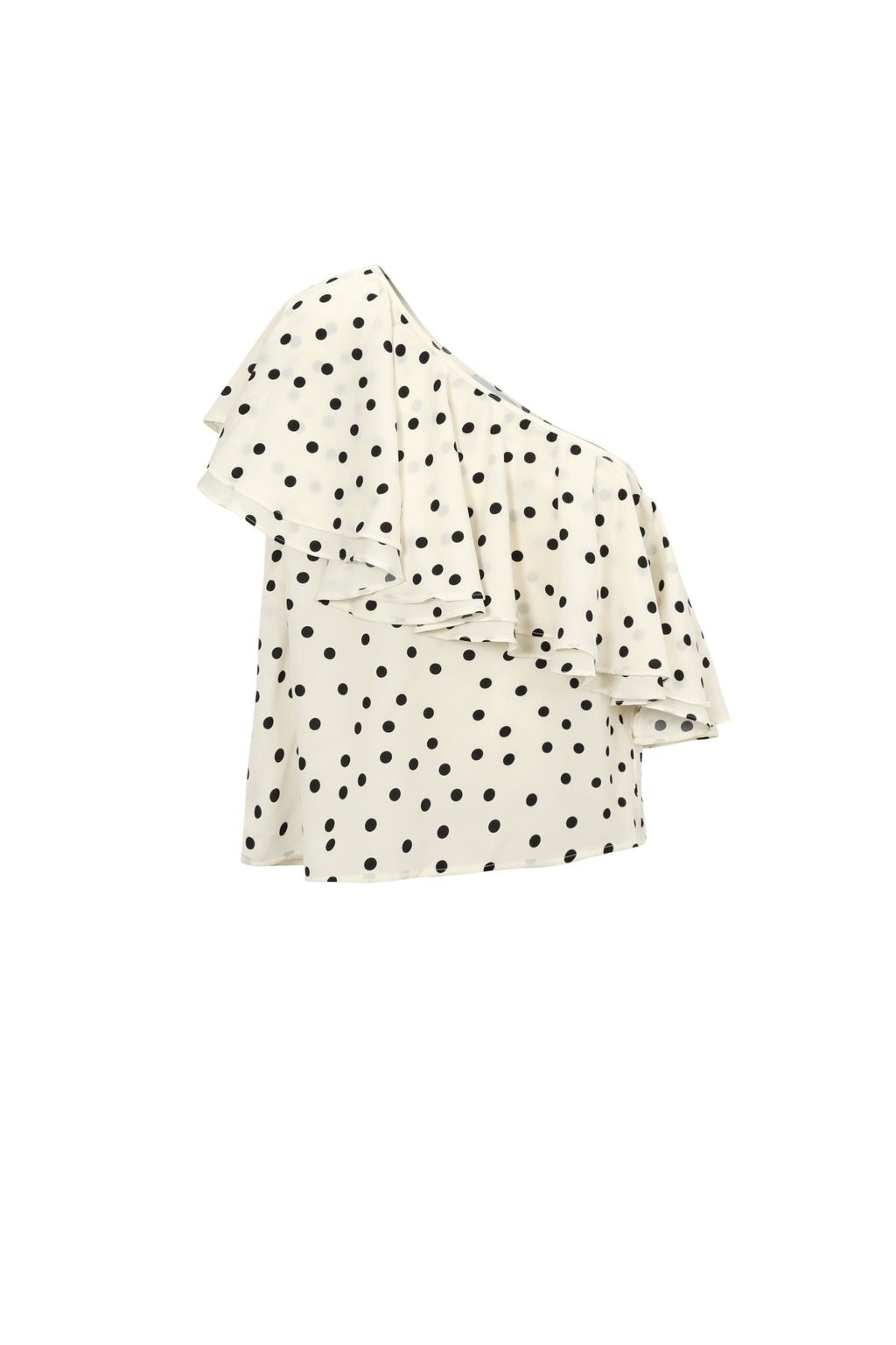 One Shoulder Polkadot Top