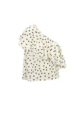 One Shoulder Polkadot Top