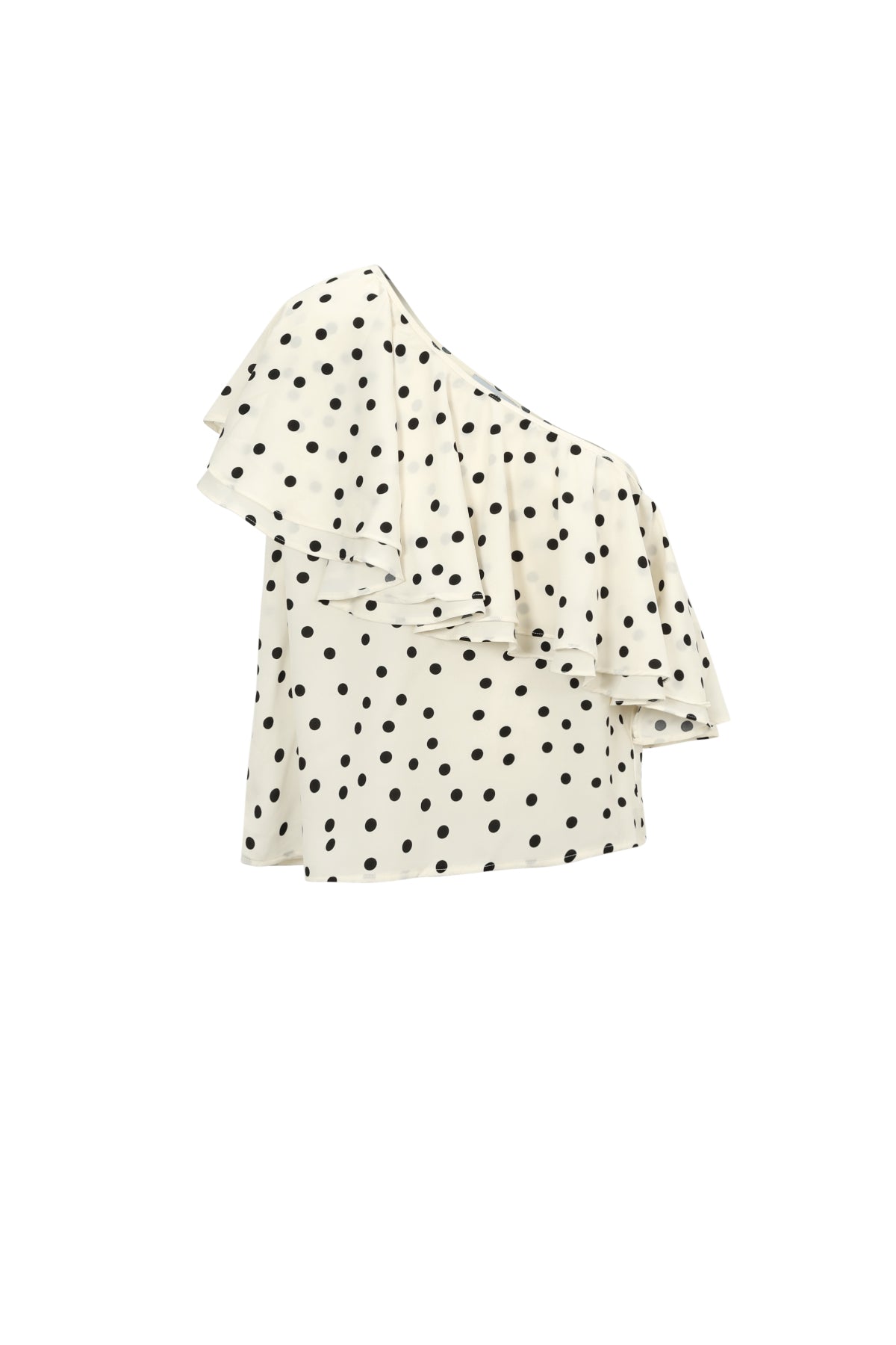 One Shoulder Polkadot Top