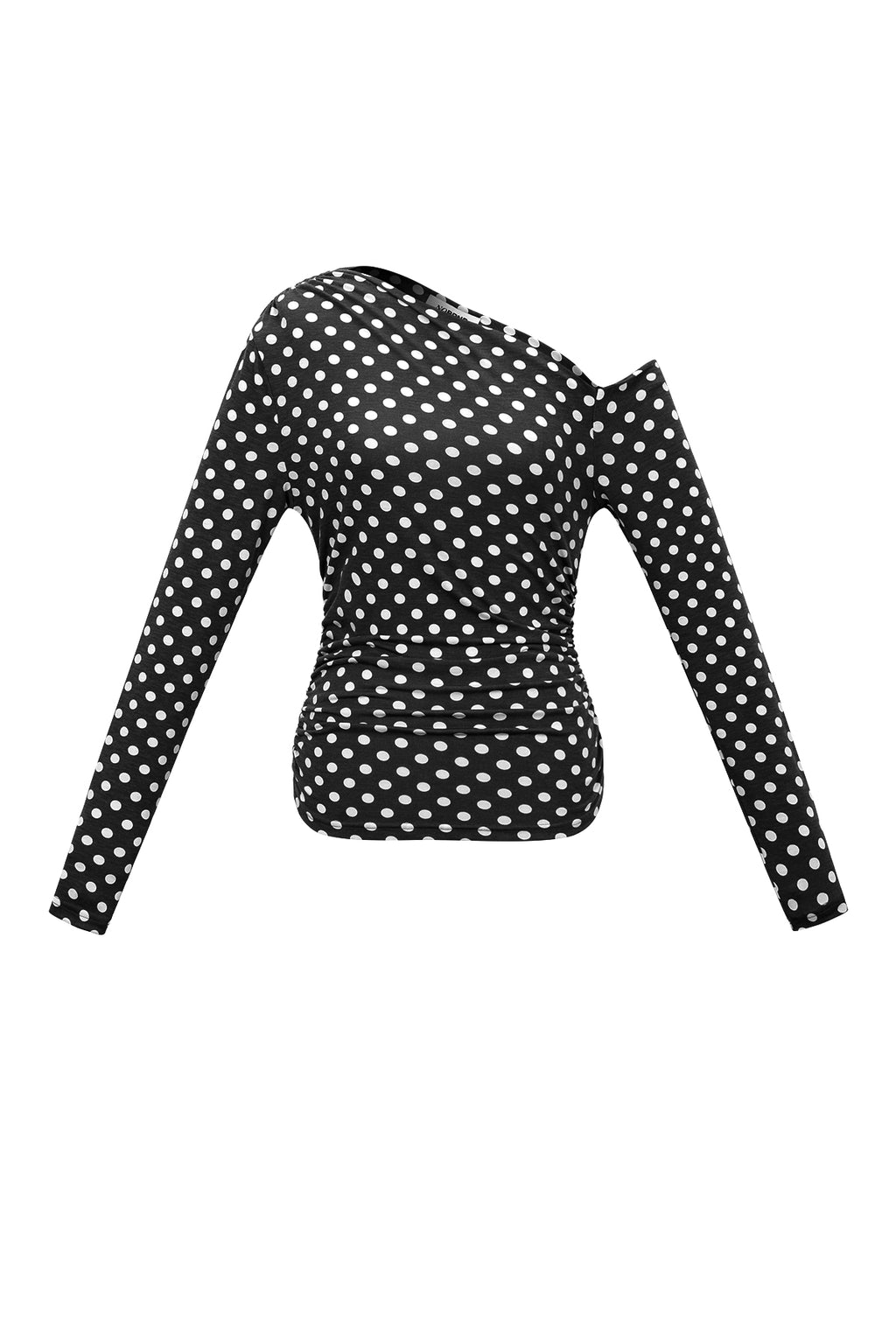 Off Shoulder Polkadot Longsleeve