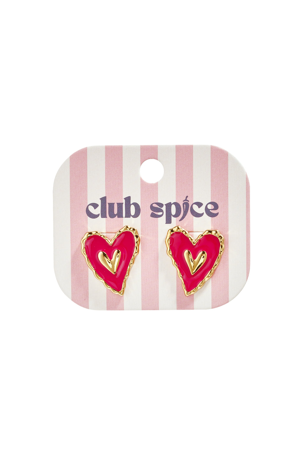 Heart earrings studs