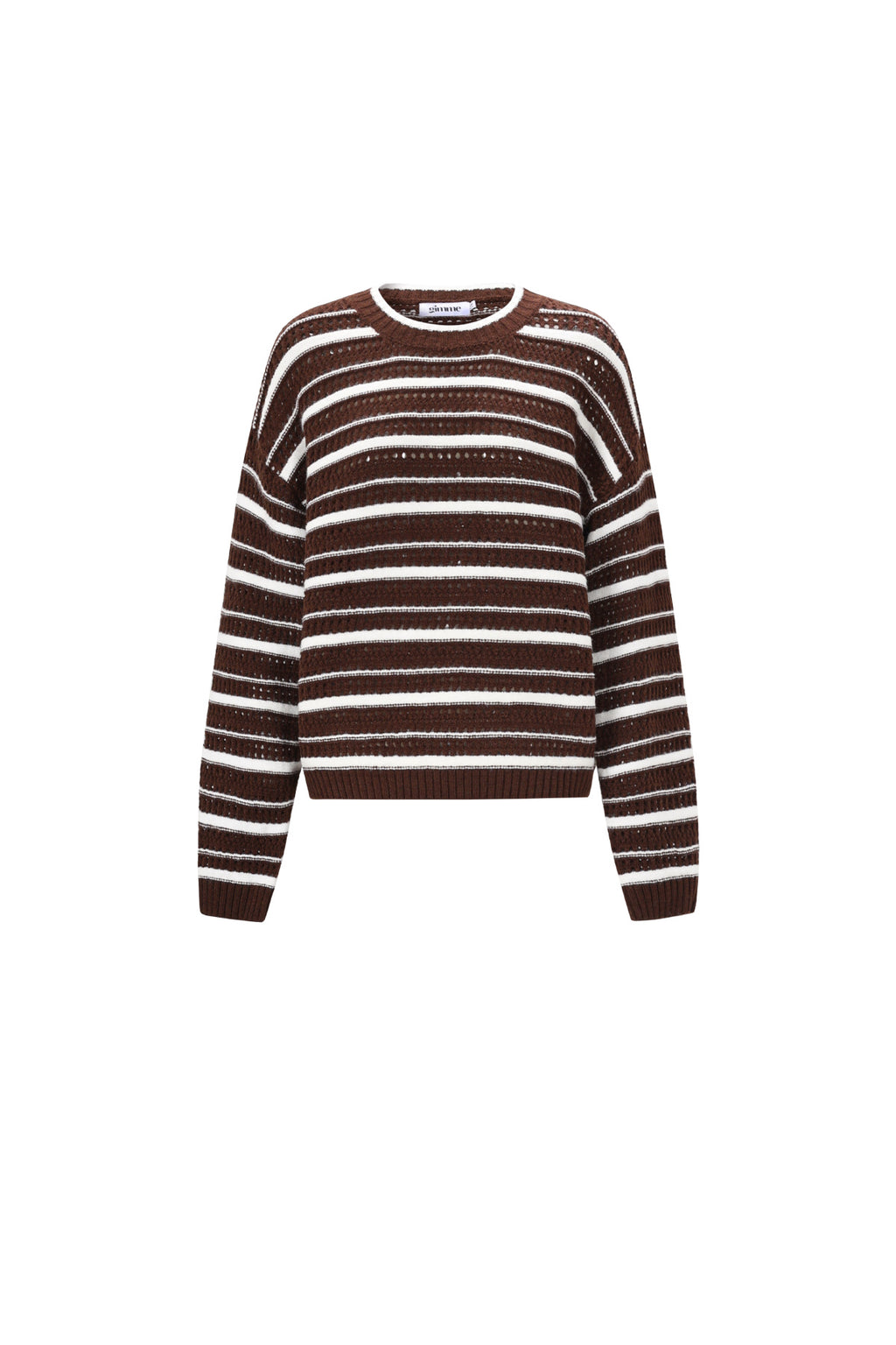 Knitted Polyester Fiber Women's Knit Sweaters Casual Stripes