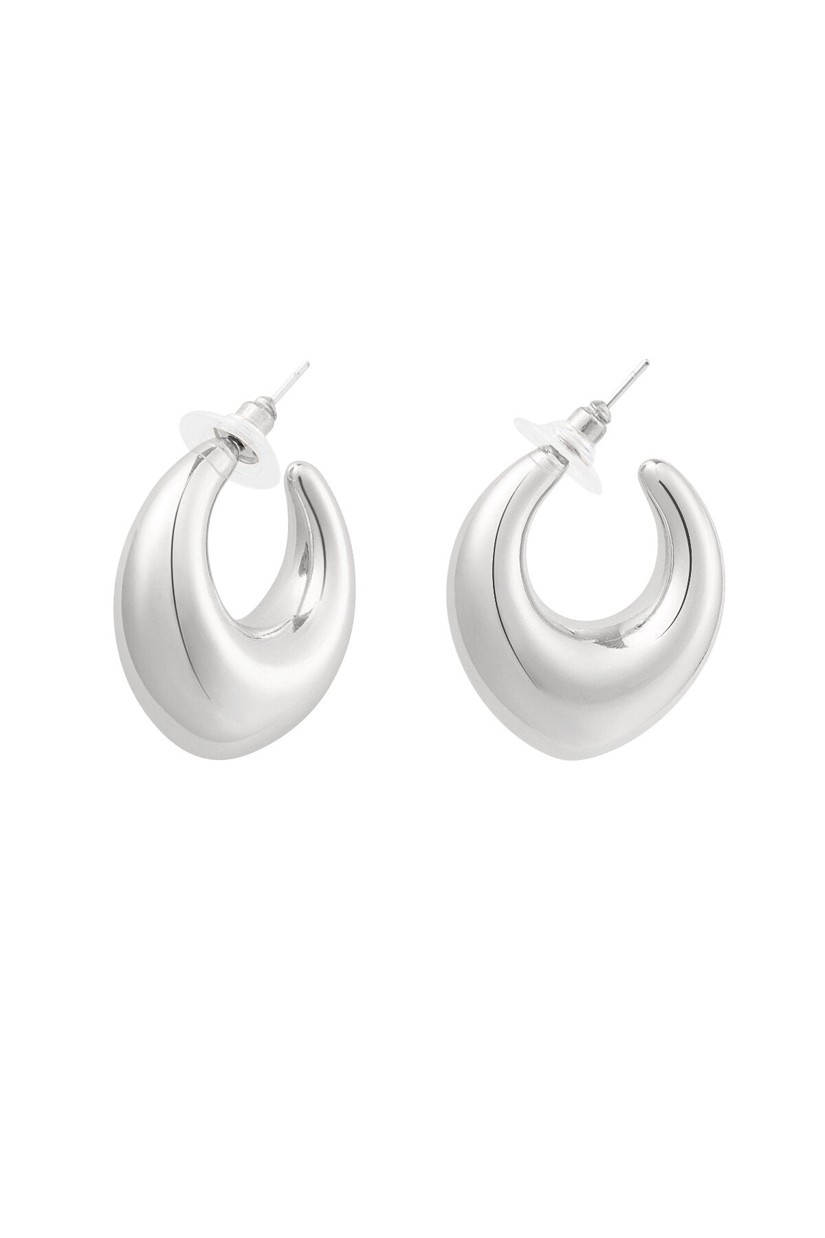 Earrings pointed twist - Silver Color color