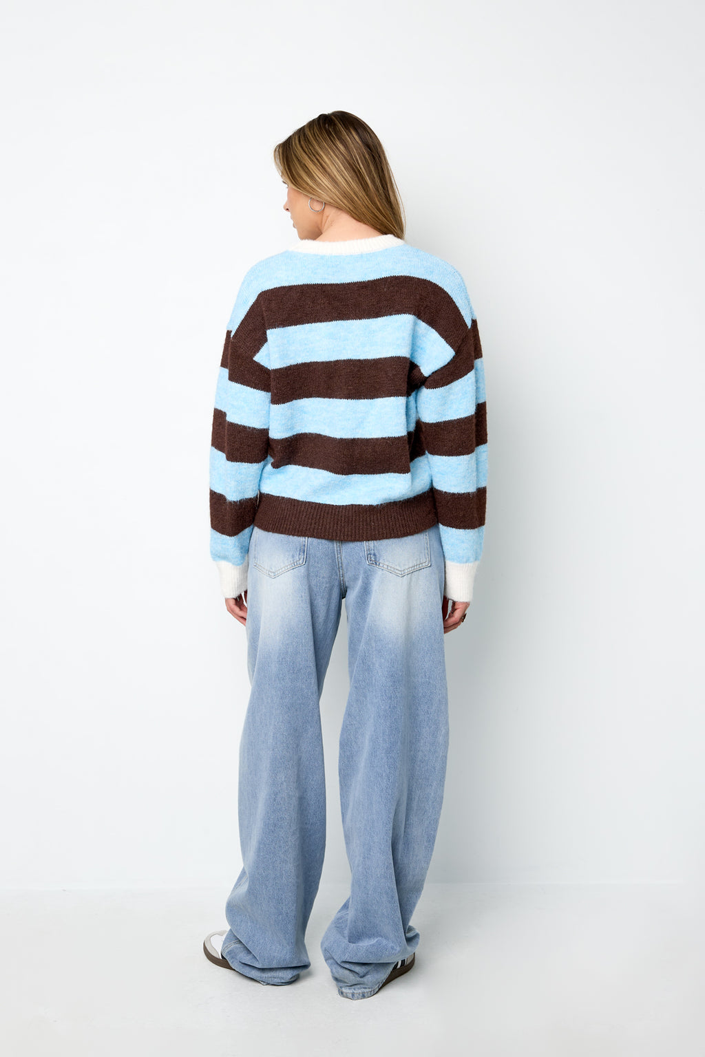 The hairy striped sweater