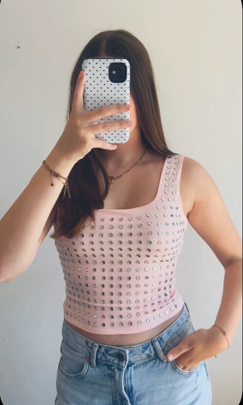 Studs top roze