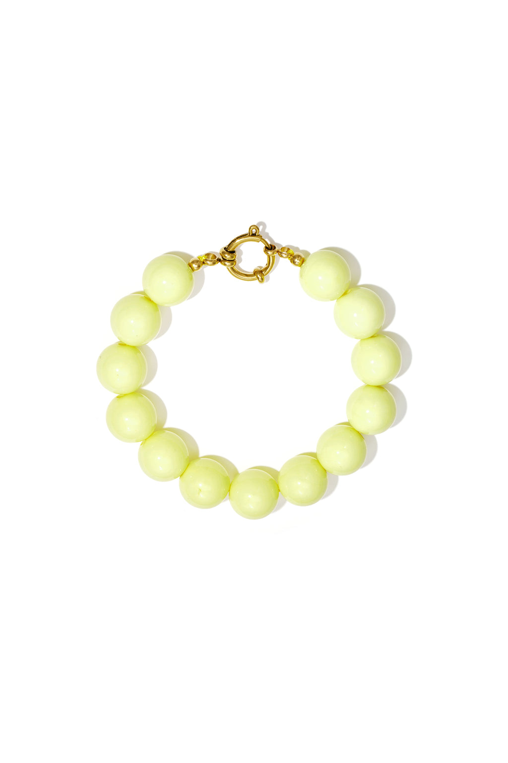 Bracelet with large beads and front closure