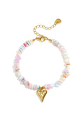 Stone Beaded Bracelets Heart Vacation Daily Romantic Series Women's jewelry
