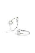 Hoop earrings with heart