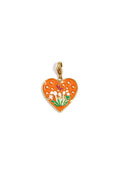 Jewelry charm heart with tulips DIY