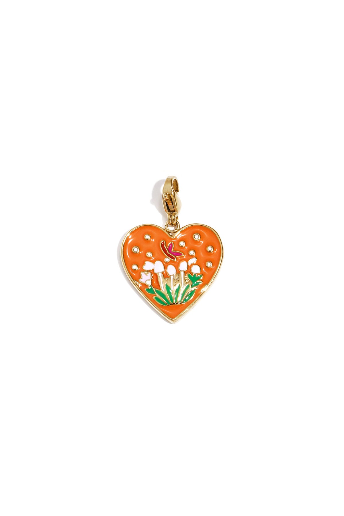 Jewelry charm heart with tulips DIY