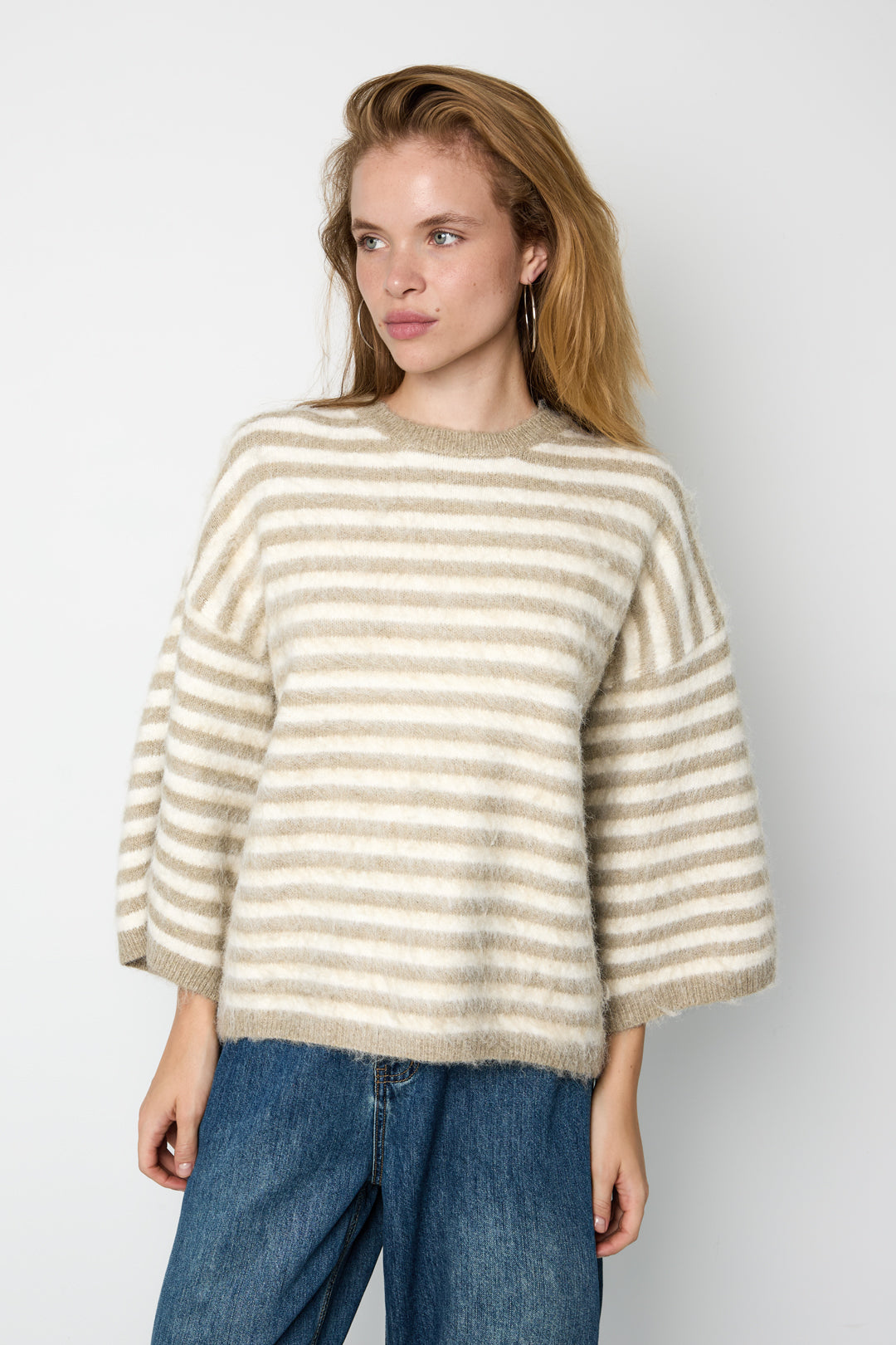 Polyester Fiber (Polyester) Knit sweaters Stripes Casual Fall/Winter  Clothes