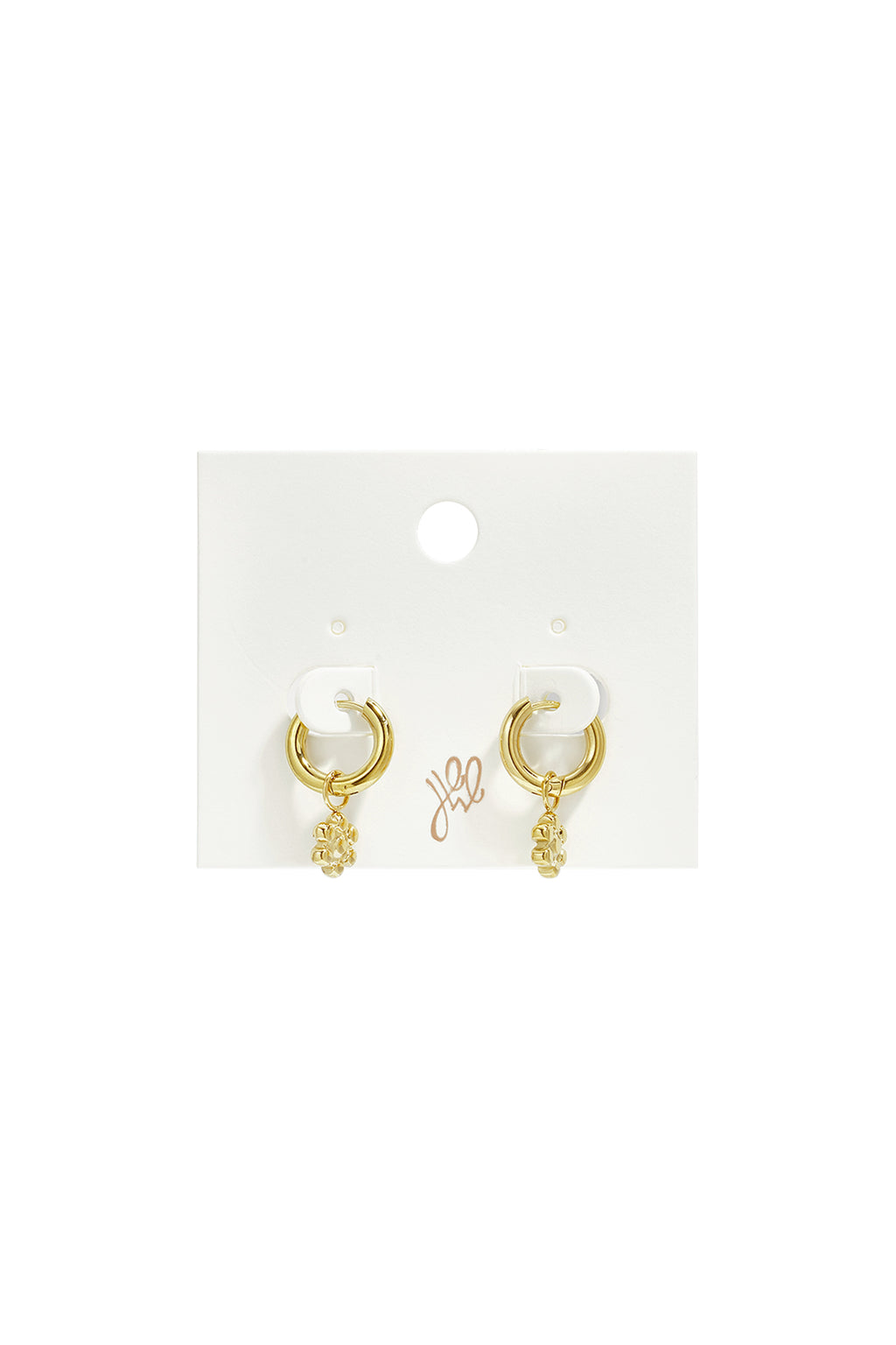 Stainless Steel Drop Earrings Flower Simple Daily Simple Series Women's jewelry