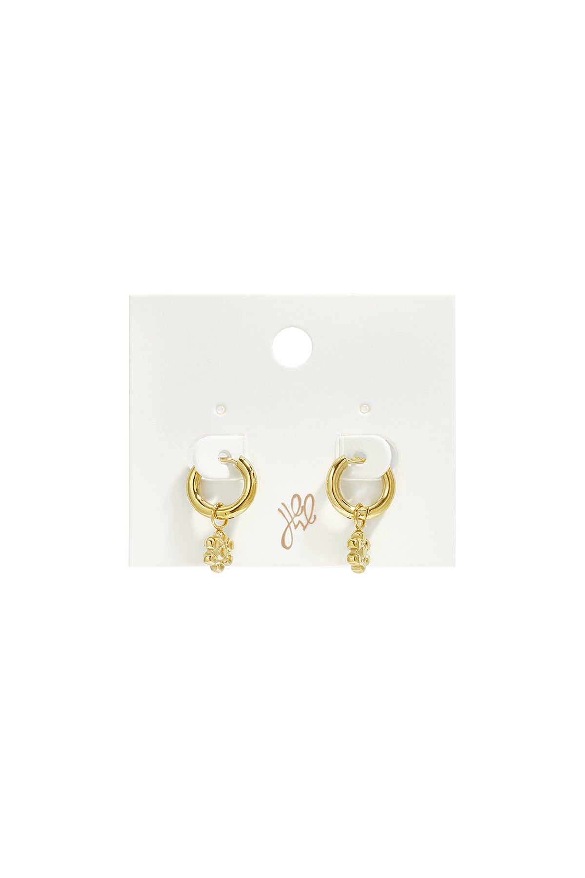 Stainless Steel Drop Earrings Flower Simple Daily Simple Series Women's jewelry