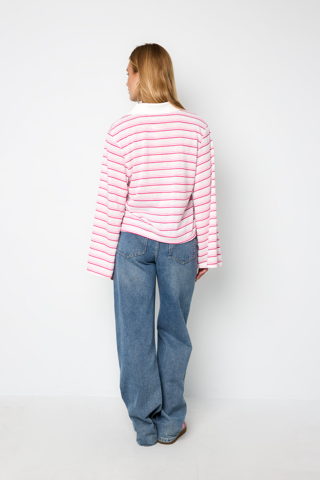 Striped Stretch Polo Coord