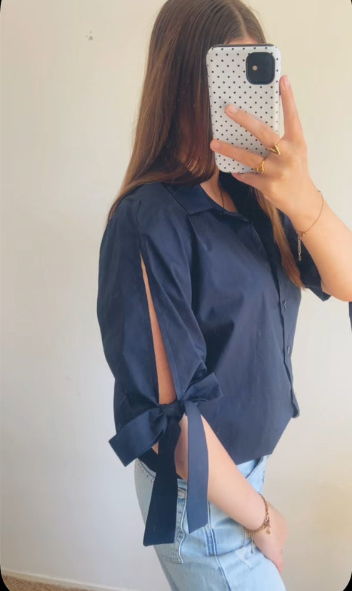 Lange blouse - navy