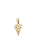 Jewelry heart charm with stones DIY