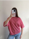 Short sleeve roze/rood
