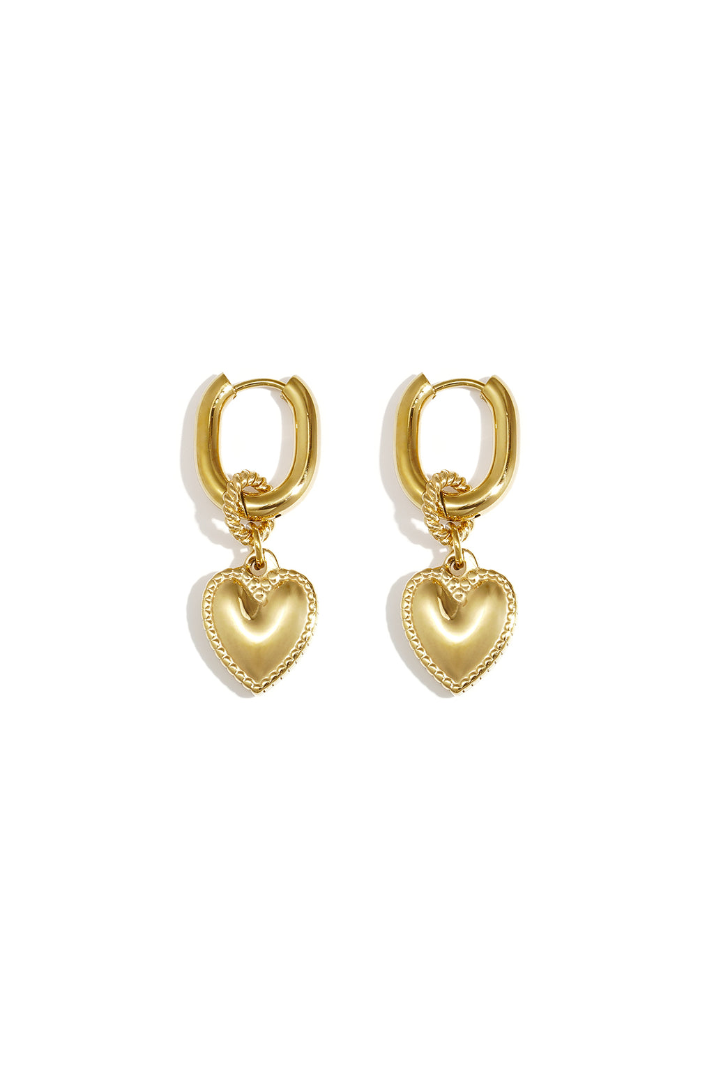 Stainless Steel Drop Earrings Heart Simple Simple Series Women's jewelry