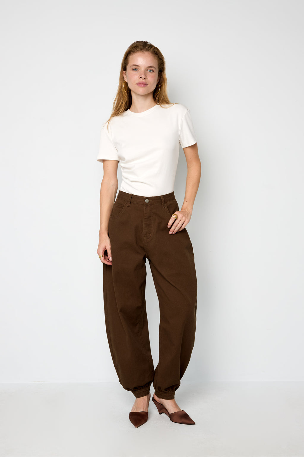 Balloon Jeans With Button End