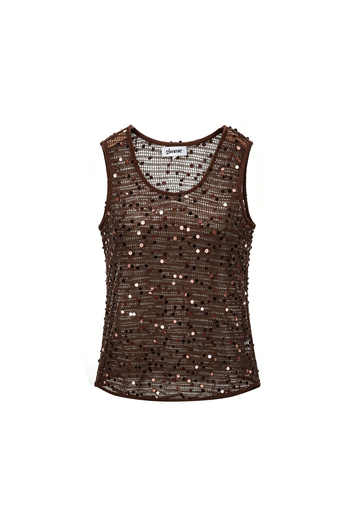 Crocheted beach top with glitter detail