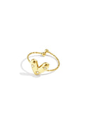 Adjustable ring with decorated heart