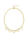 Golden heart ketting