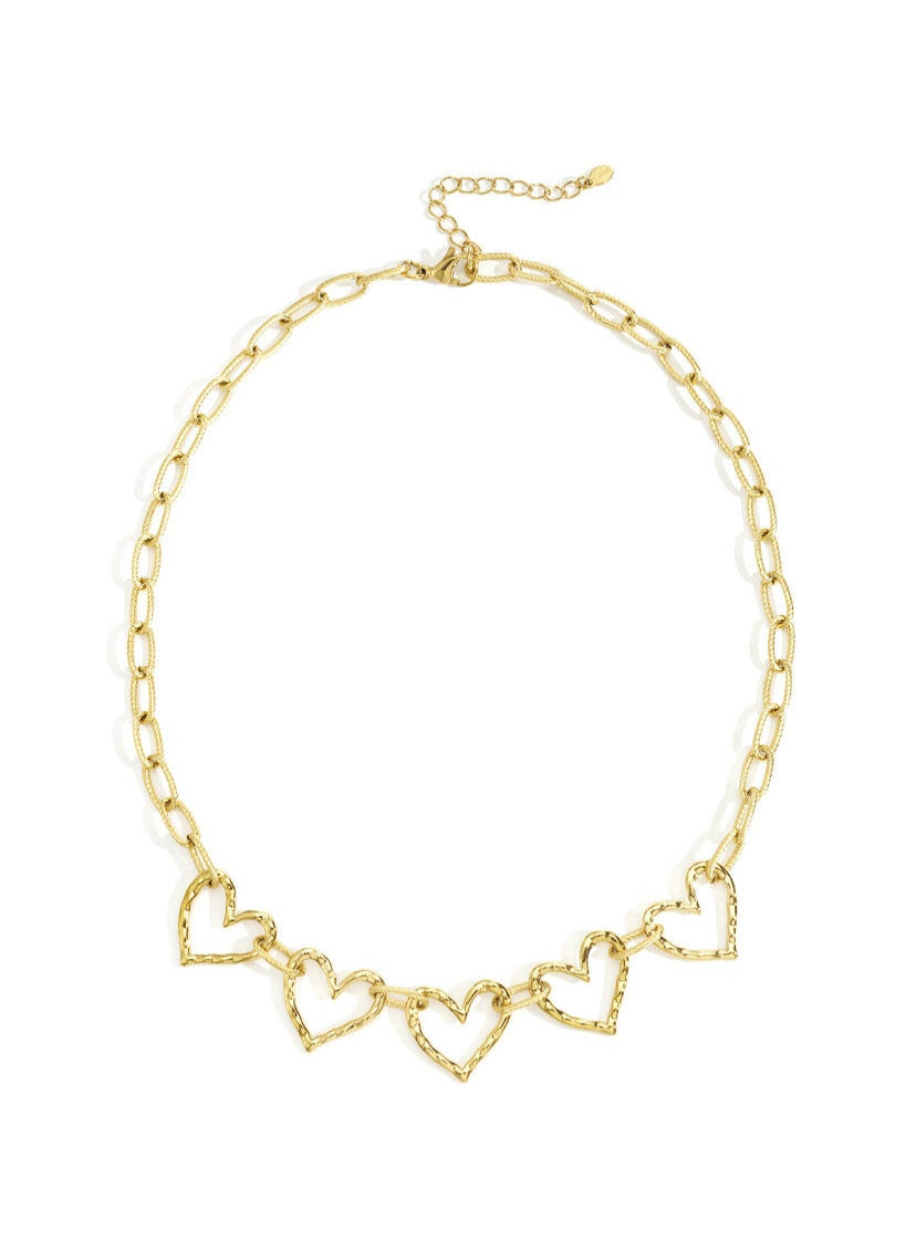Golden heart ketting