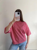 Short sleeve - rood & roze