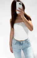 Witte tube top - dubbelgevoerd