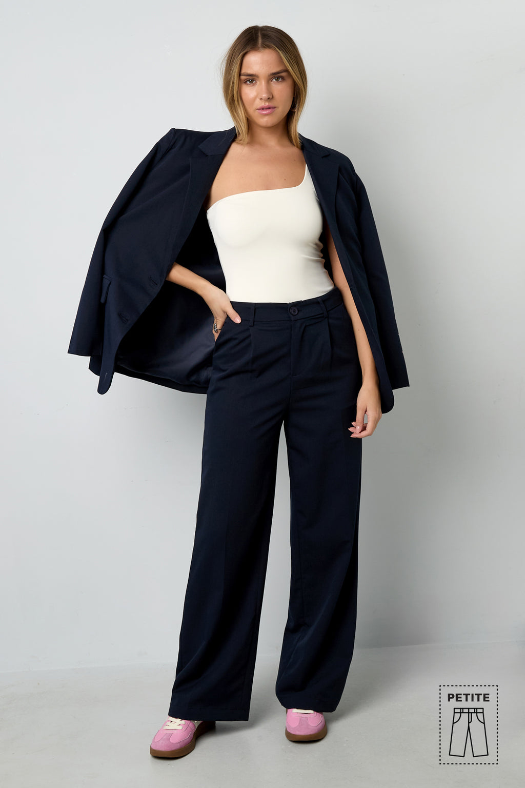 Woven Polyester Fiber Women's Straight Leg Pants Casual Fall/Winter