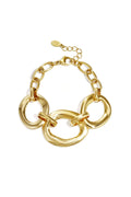 Bracelet with round statement pieces