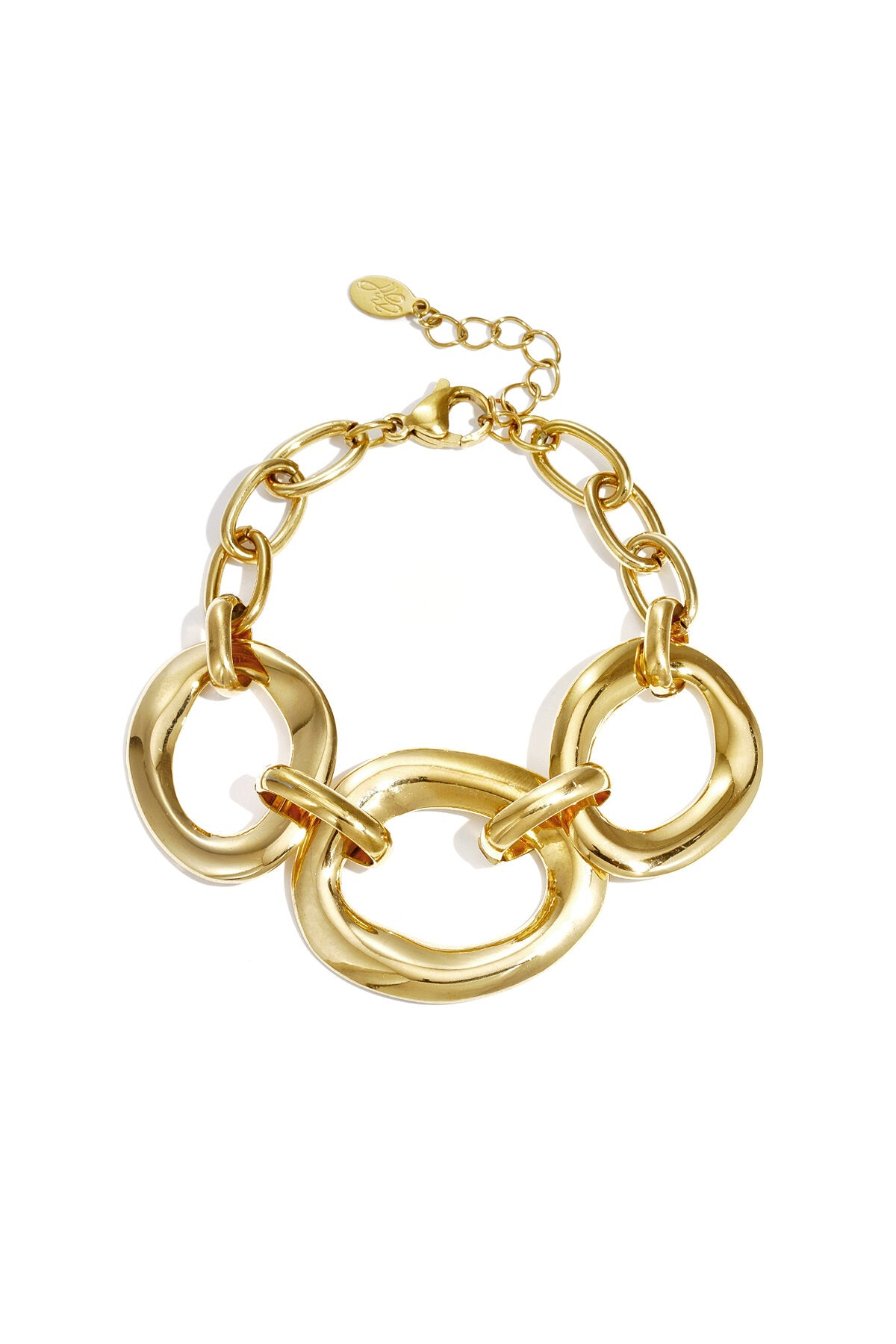 Bracelet with round statement pieces