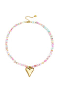 Stainless Steel Beaded Necklaces Heart Vacation Daily Romantic Series Women's jewelry