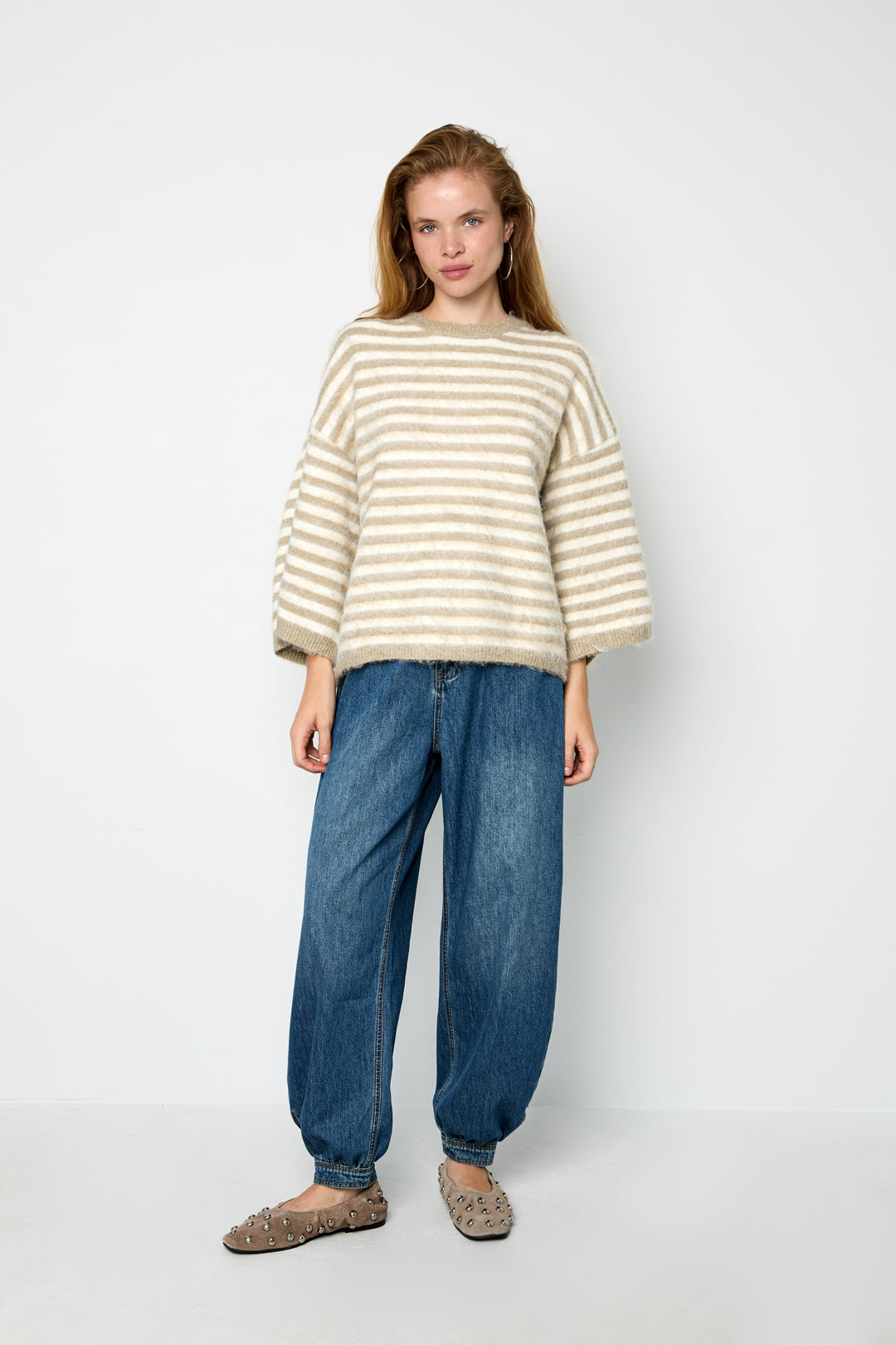 Polyester Fiber (Polyester) Knit sweaters Stripes Casual Fall/Winter  Clothes