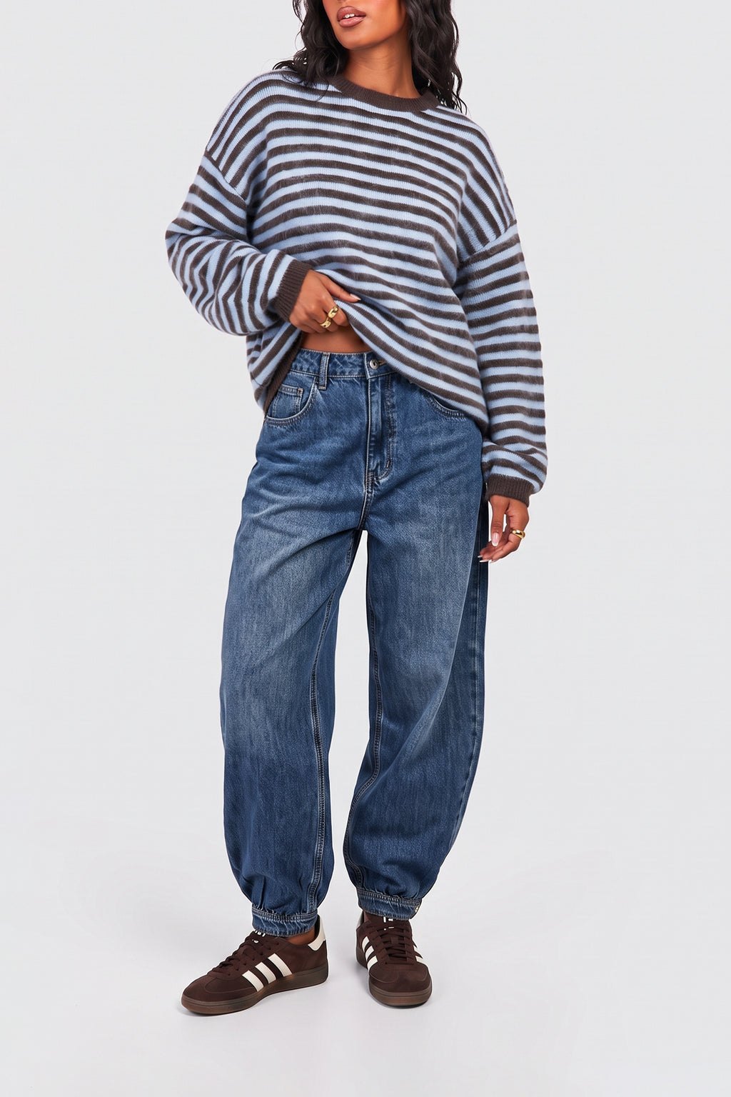 Balloon Jeans With Button End