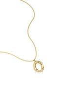 Necklace with organic oval-shaped pendant