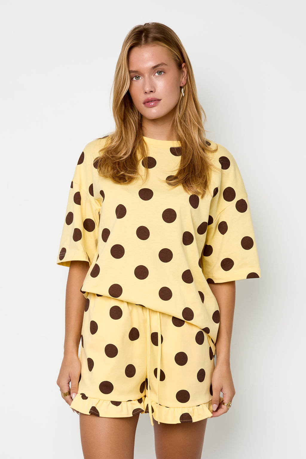 One Shoulder Polkadot Top