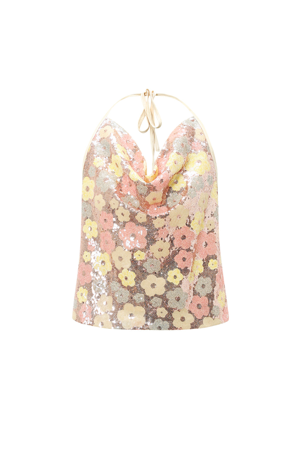 Blooming Floral Sequin Top