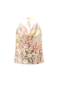 Blooming Floral Sequin Top