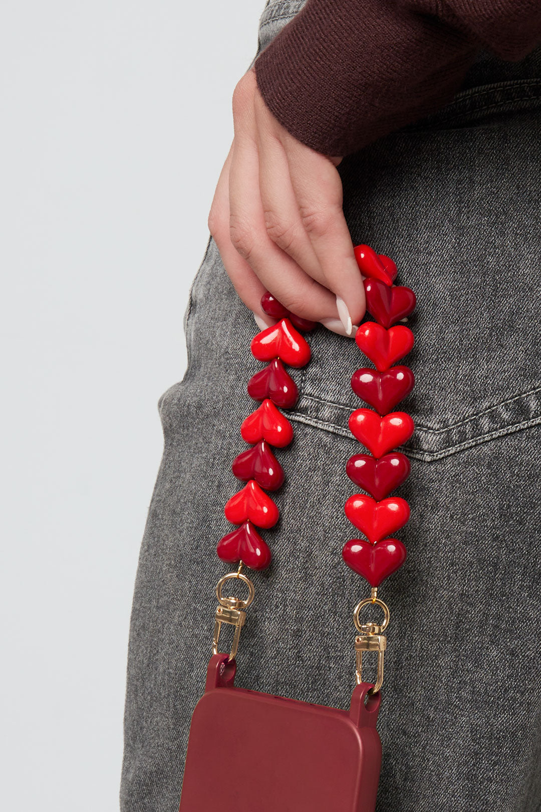 Double heart phone cords