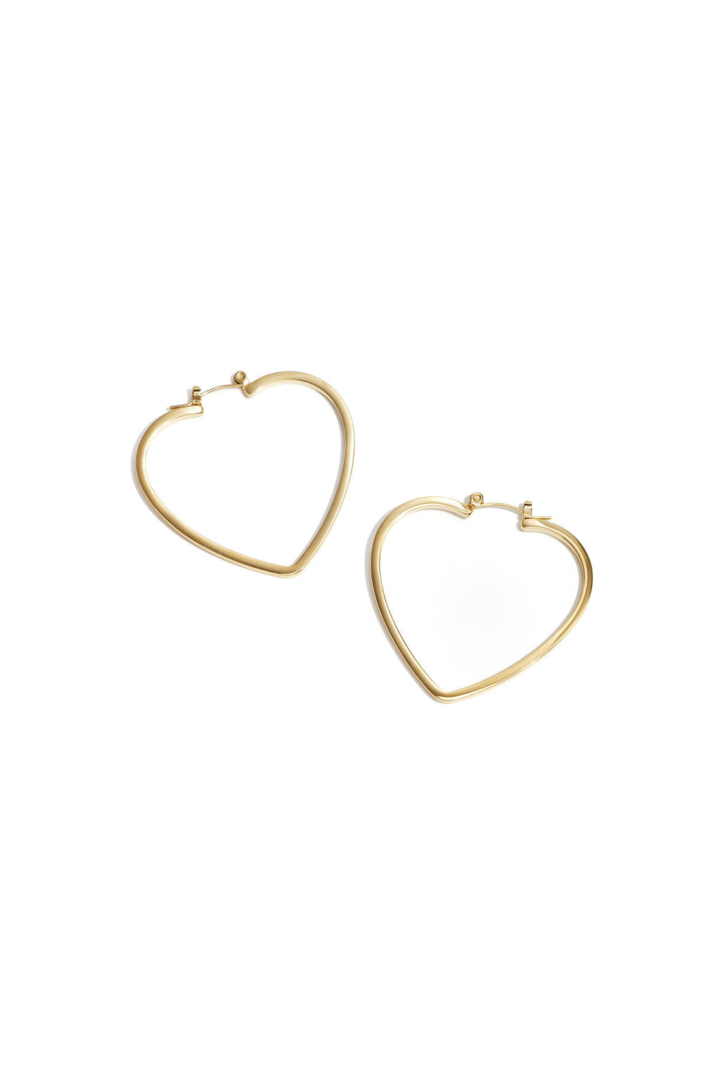 Minimalist heart hoop earrings
