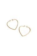 Minimalist heart hoop earrings