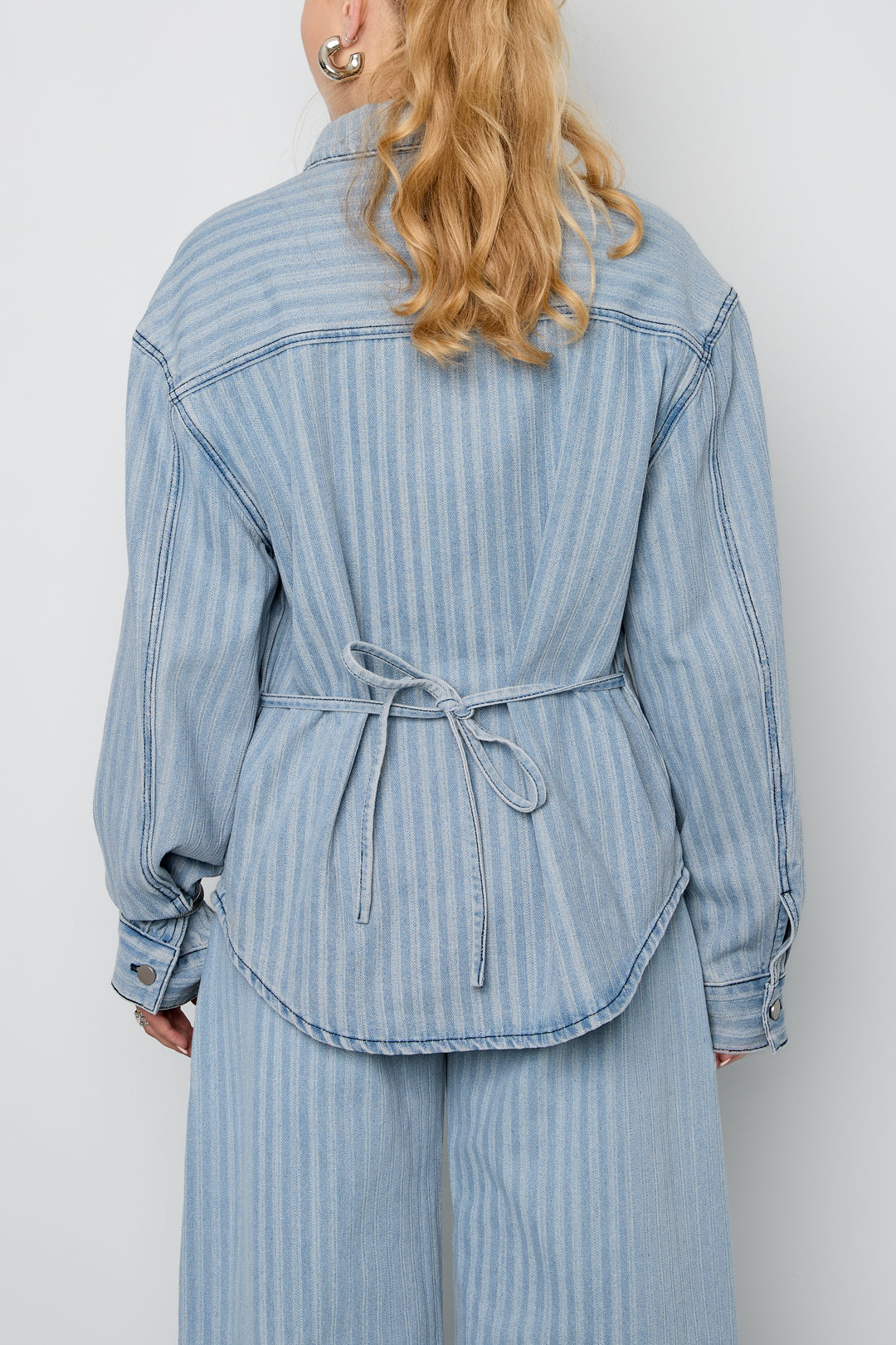 Striped Denim Blouse