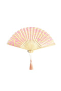 Zebra Print Folding Fan
